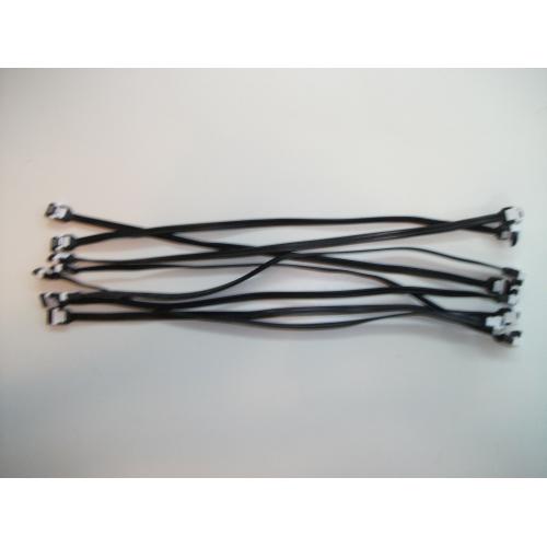 Lot of 8 ASUS SATA 6Gbps E321011 Style 21149 26AWG 6G 16" Black w/Locking Clips